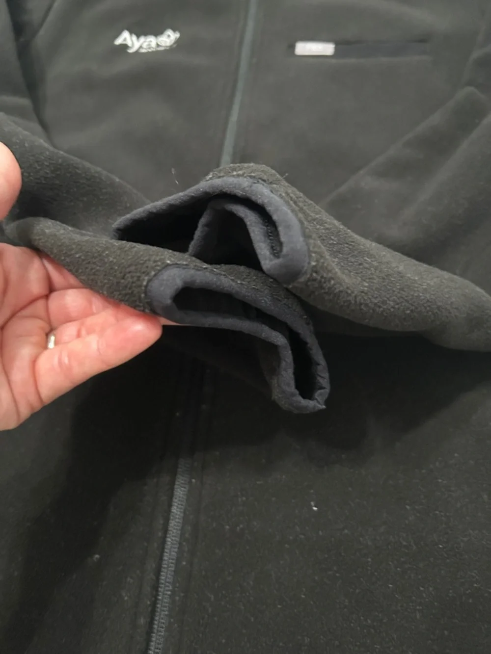 Figs On Shift Fleece Jacket XL Black Full Zip Cozy Warm Healthcare Coat